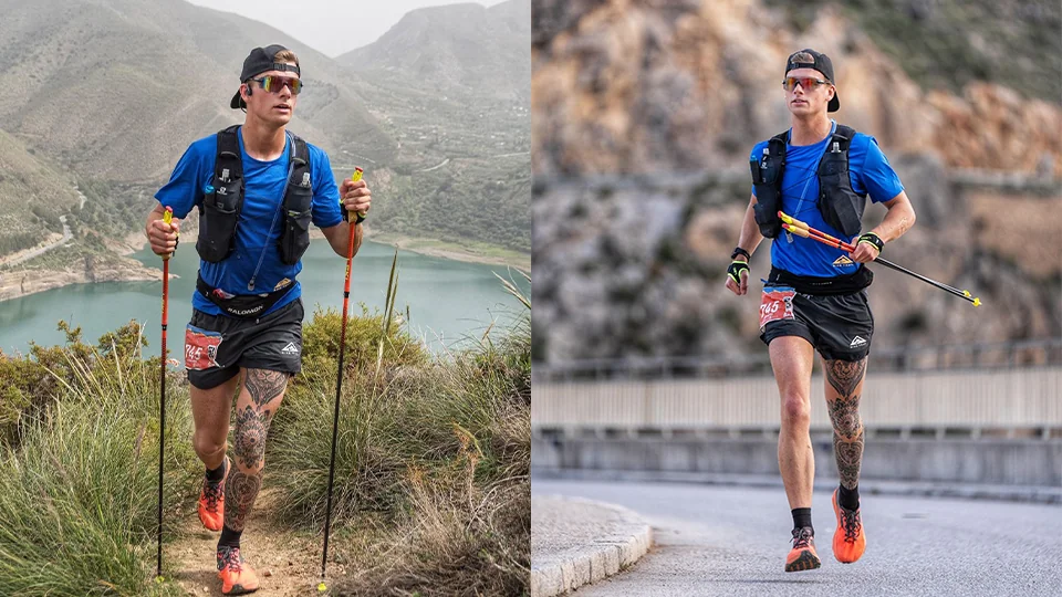 Colin tijdens de ultramarathon in Zuid-Spanje